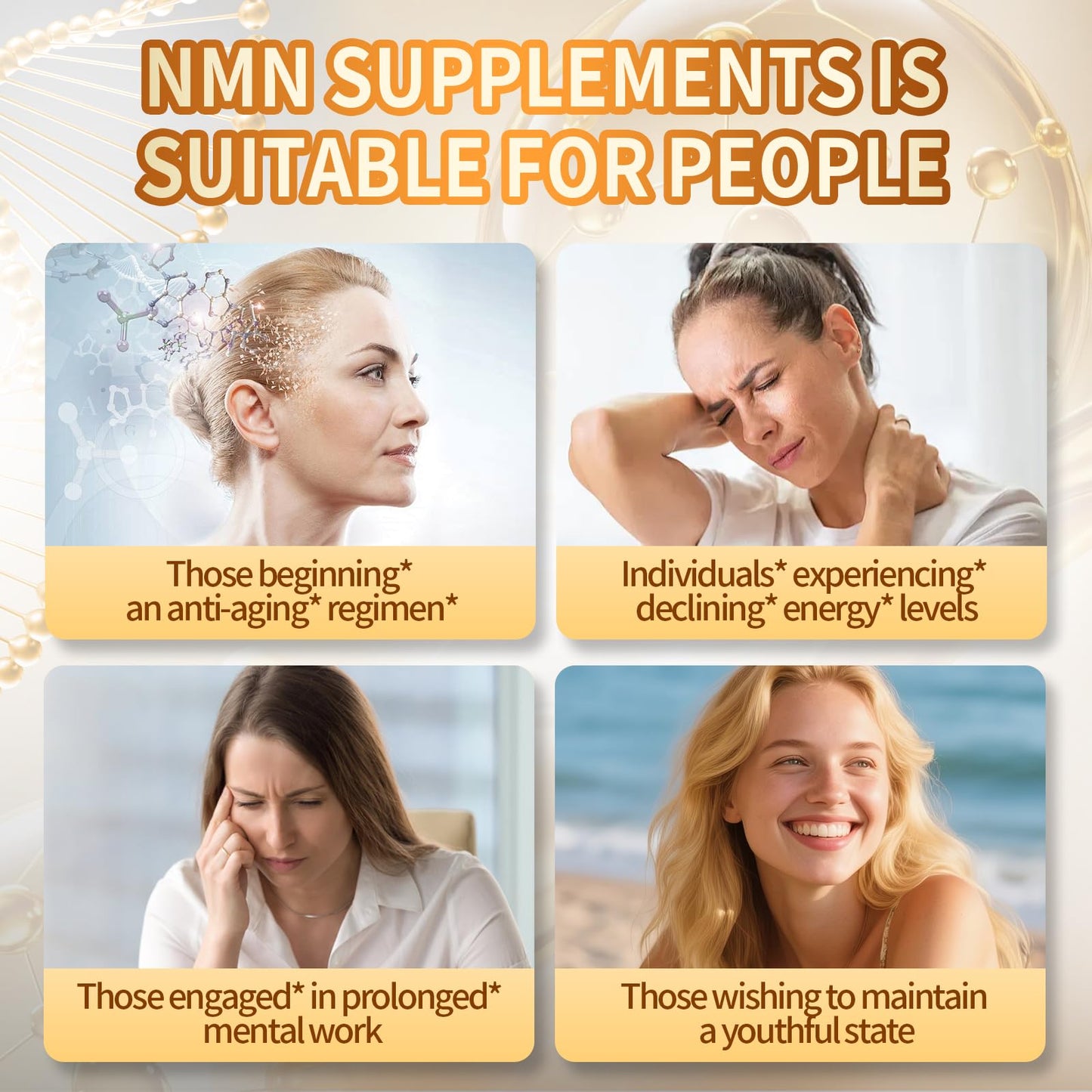 15-in-1 Liposomal NMN Supplement, 2000mg per* Serving*, 120 Day Supply, 99% Pure, NAD+ NMNH Alternative with Nicotinamide Mononucleotide, Resveratrol, TMG, CoQ10, Quercetin & Glutathione, 120 Capsules
