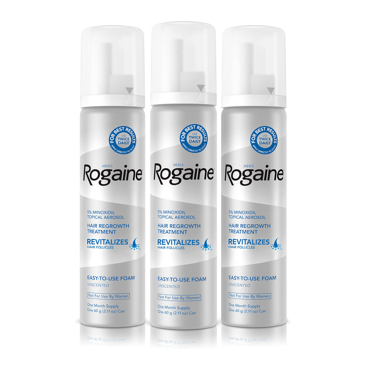 Rogaine Women's and Men's 5% Minoxidil Foam Hair Regrowth Treatments
