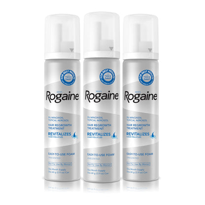 Rogaine Women's and Men's 5% Minoxidil Foam Hair Regrowth Treatments