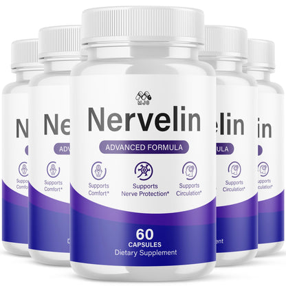 Nervelin Capsules, All Natural Nerve Supplement Pills 1-Pack, 60 Capsules