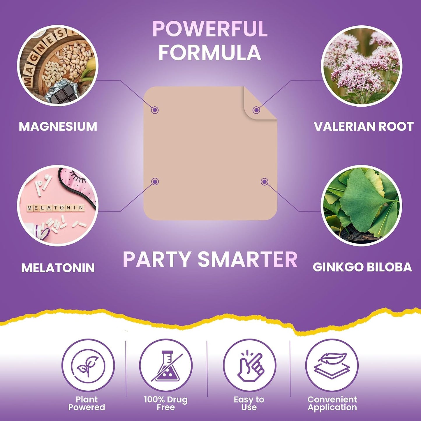 Recovery Patches 60 Pack - Wake Up Refreshed & Energized | Skin-Friendly | 100% Natural Ingredients, Patch For Party, Skin-Friendly & Waterproof, Apply Before Drinking, Enhanced Morning Formula