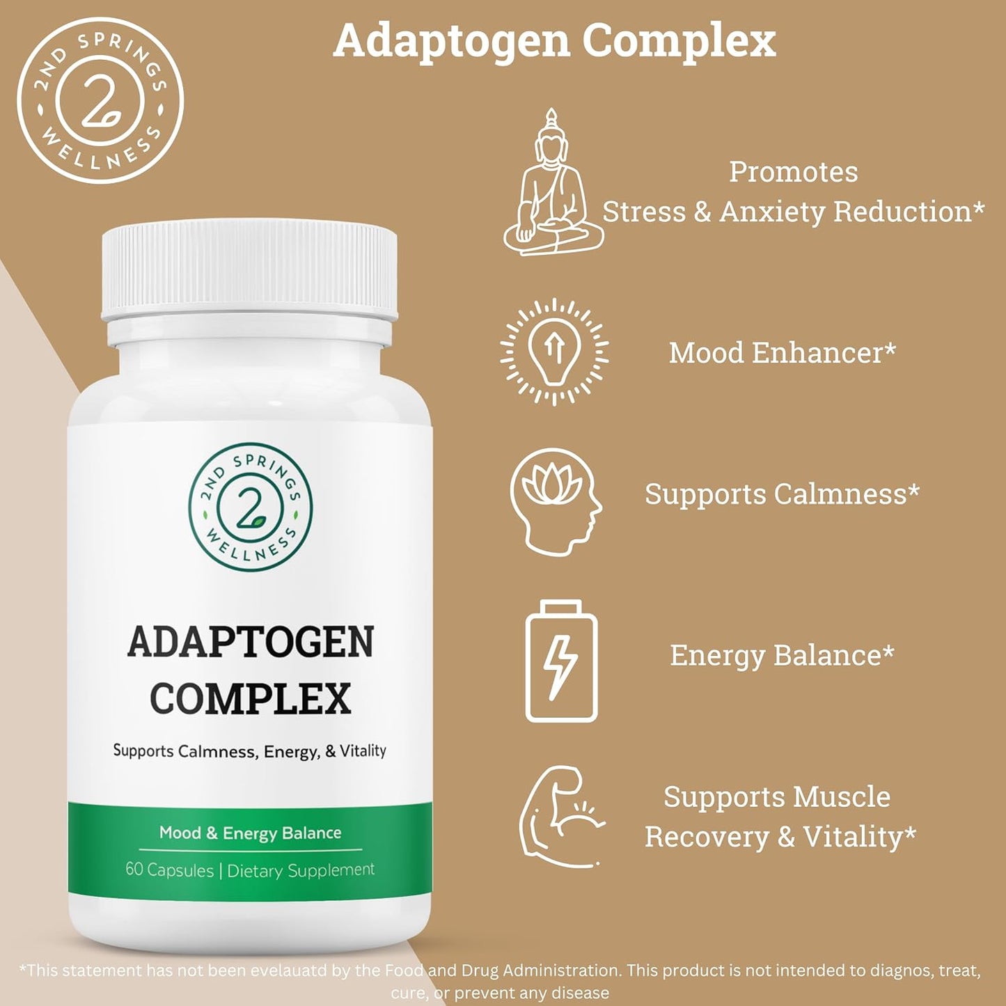 Men's Daily 7 Essentials & Adaptogen Complex Bundle - Complete Multivitamin Pack and Stress Adaptation Support for Men's Optimal Health