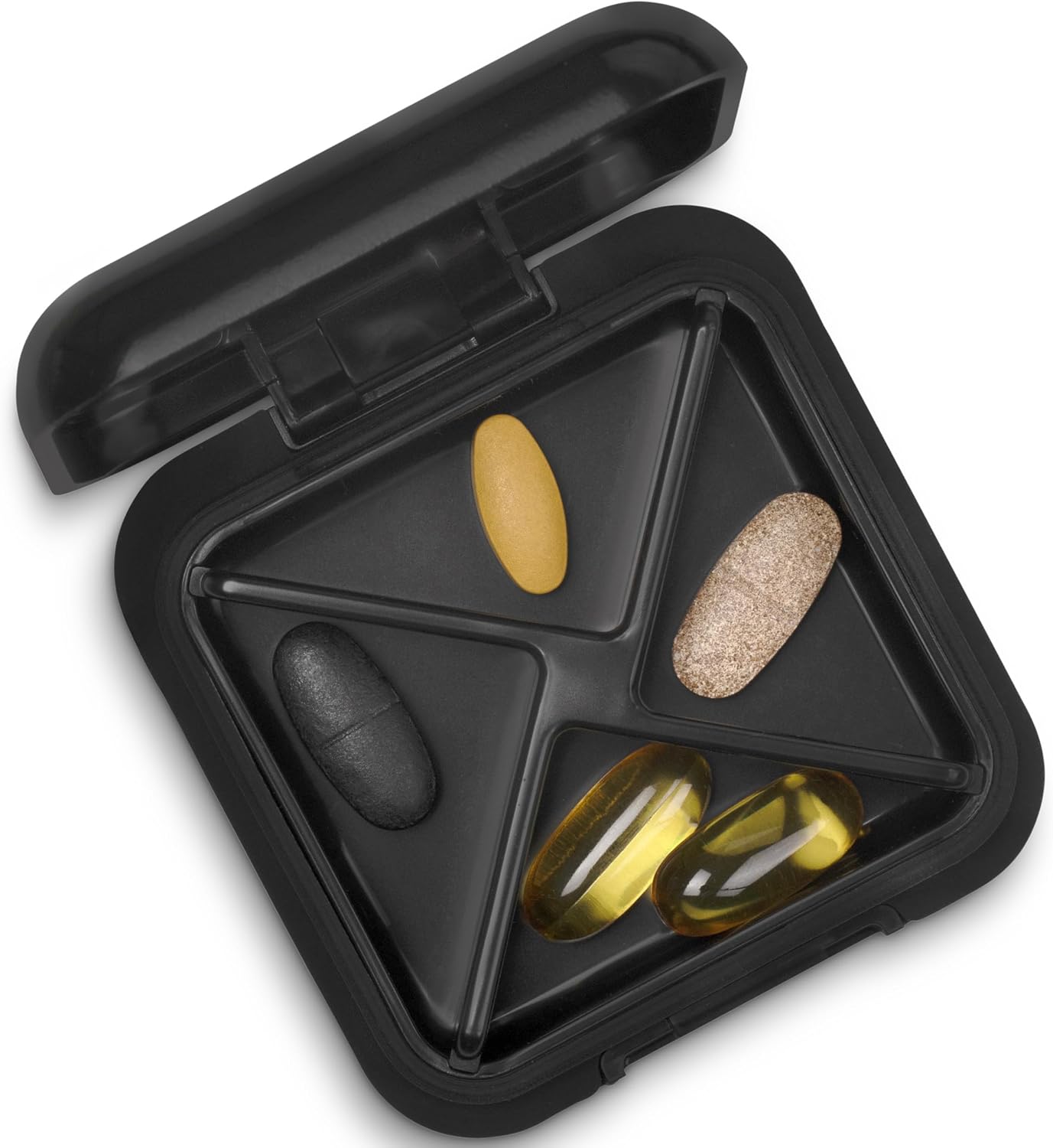 JSHealth Signature Pill Organizer - Pill Case for Daily Supplements | Compact & Portable Design, Travel Pill Box, BPA-Free Pill Container