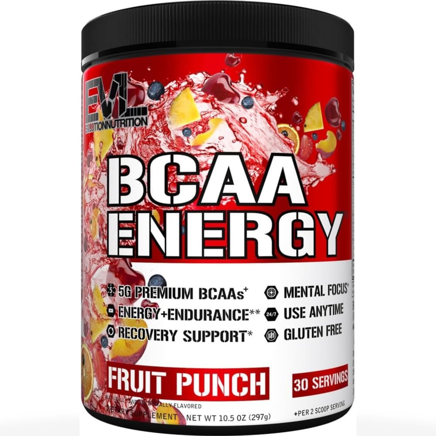 Evlution EVL BCAAs Amino Acids Powder - BCAA Energy Pre Workout Powder for Muscle Recovery Lean Growth and Endurance - Rehydrating Post Workout Recovery Drink with Natural Caffeine - Pink Lemonade