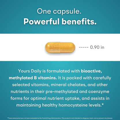 Methylated Multivitamin for Men and Women, Methyl Multi Without Iron - 60 Capsules, MTHFR Supplement with Methyl B12, Methylfolate (5-MTHF), CoQ10 for Energy, Heart and Mood Support
