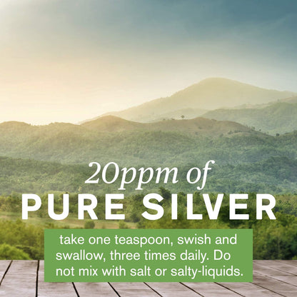 Nature's Sunshine Silver Shield Liquid, 16 Fl Oz | Colloidal Silver Liquid with Aqua Sol Technology Provides Immune Support and Protection