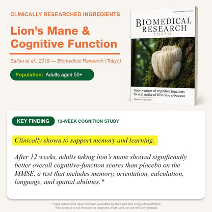 Sharp Brain – Soft Chews for Memory & Focus – Daily Cognitive Support to Help You Stay Sharp – Lion’s Mane Mushroom, Cognizin® Citicoline & B Vitamins – Caffeine-Free, 60 Chews