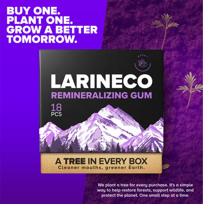 Larineco Remineralizing Gum with Nano Hydroxyapatite & Xylitol – Sugar-Free Xylitol Gum – Plastic-Free, Dye-Free, Aspartame-Free – Natural Base – 36 Pieces, Mastic Mint