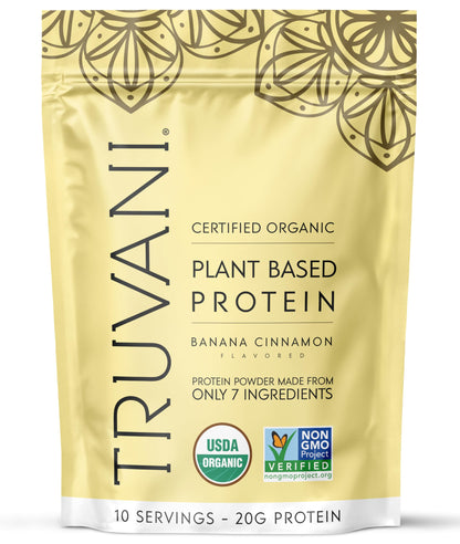 Truvani Organic Plant Based Protein Powder | Vanilla Chai | 10 Servings | Vegan | 20g Pea Protein | Keto | Gluten & Dairy Free | Low Carb | No Added Sugar
