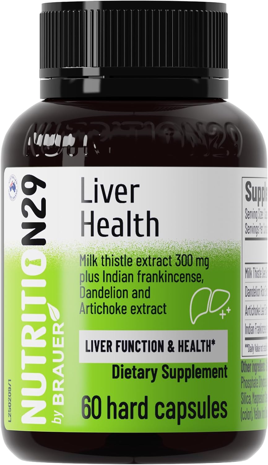 Milk Thistle Liver Support Supplement,60 Capsules,85% Silymarin | Liver Cleanse Detox & Repair Support with Dandelion Root, Artichoke & Boswellia, Non-GMO, Gluten-Free