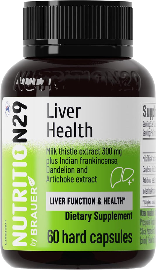 Milk Thistle Liver Support Supplement,60 Capsules,85% Silymarin | Liver Cleanse Detox & Repair Support with Dandelion Root, Artichoke & Boswellia, Non-GMO, Gluten-Free
