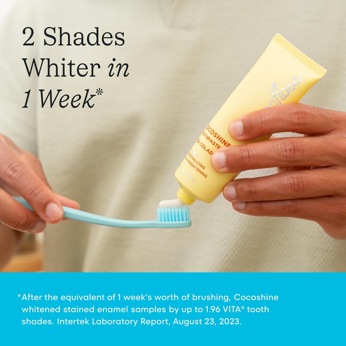 Cocoshine 15% Nano-Hydroxyapatite Toothpaste by COCOLAB, Pina Colada 3.4oz