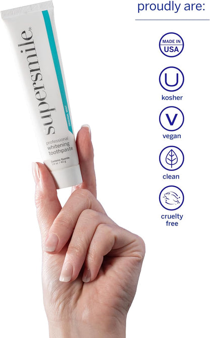 Supersmile Original Mint Whitening Toothpaste, 1.4 Oz, TSA Travel
