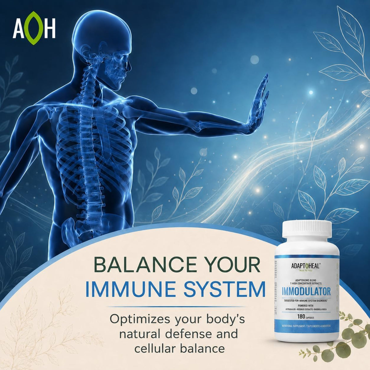 ADAPTOHEAL Immodulator Adrenal Support Supplements (180 Capsules)