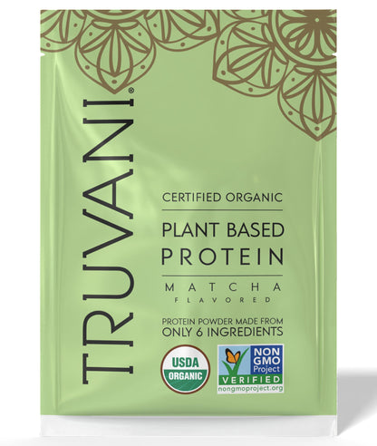 Truvani Organic Plant Based Protein Powder | Vanilla | 1 Serving | Vegan | 20g Pea Protein | Keto | Gluten & Dairy Free | Low Carb | No Added Sugar