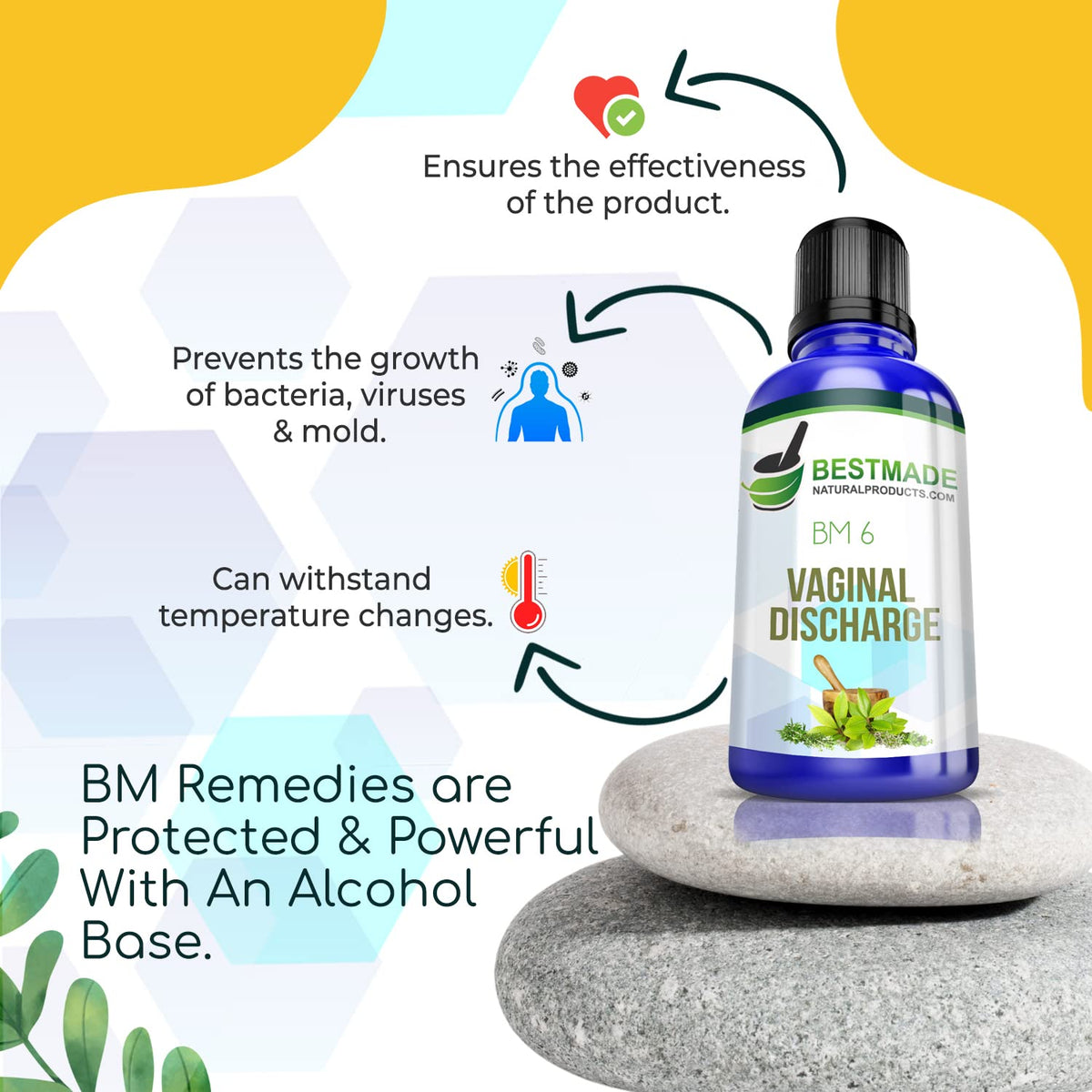 Vaginal Discharge BM6 - Natural Remedy for Leucorrhea, Unusual Vaginal Discharge & Odor, Helps Relieve