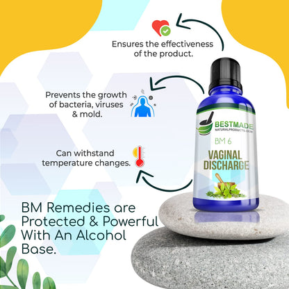 Vaginal Discharge BM6 - Natural Remedy for Leucorrhea, Unusual Vaginal Discharge & Odor, Helps Relieve