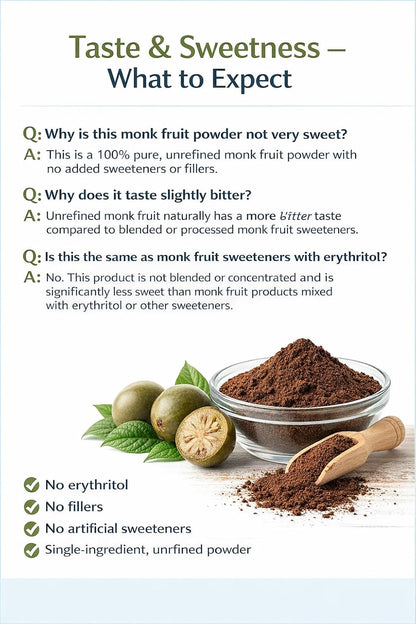 Unleash’d Organic Monk Fruit Powder 16 oz – Pure Unsweetened Monk Fruit, No Added Sugar, No Erythritol, Vegan, Non-GMO Sweetener Alternative