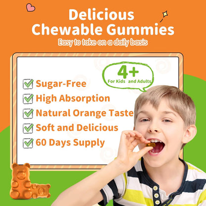 2 Pack Magnesium Gummies for Kids & Adults- Magnesium Glycinate