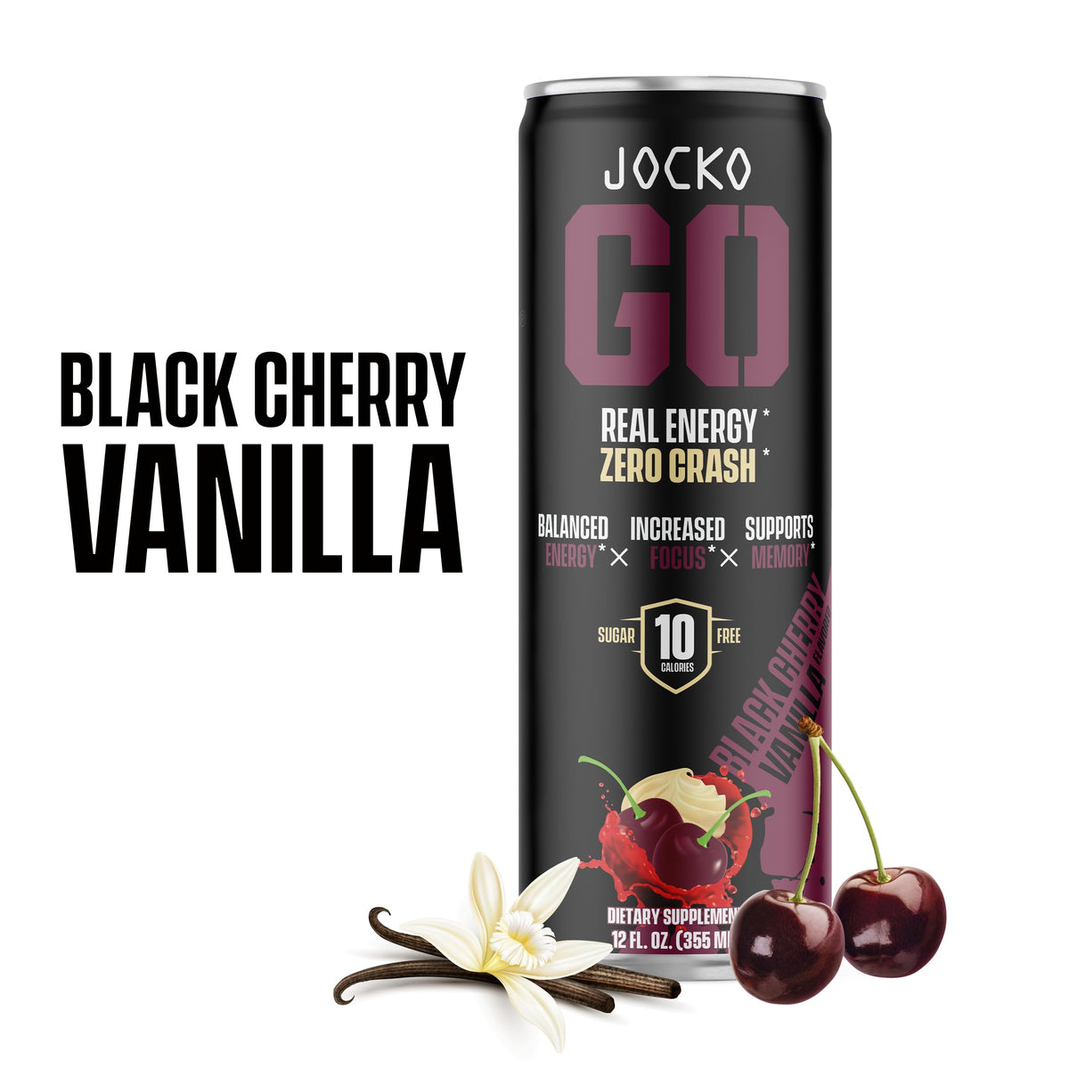 Jocko GO Energy Drink - KETO, Vitamin B12, Vitamin B6, Electrolytes, L Theanine, Magnesiu