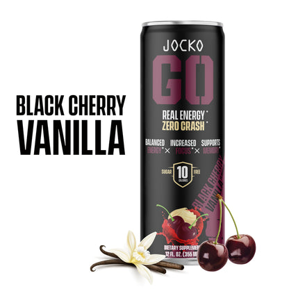 Jocko GO Energy Drink - KETO, Vitamin B12, Vitamin B6, Electrolytes, L Theanine, Magnesiu