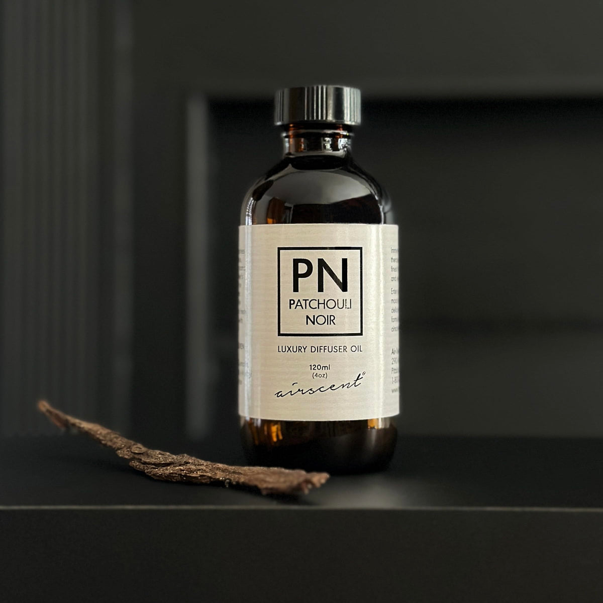 Patchouli Noir Diﬀuser Oil - Air-Scent Aroma and Essential Oil Blend - 120 Milliliter (4 ﬂ oz) Bottle