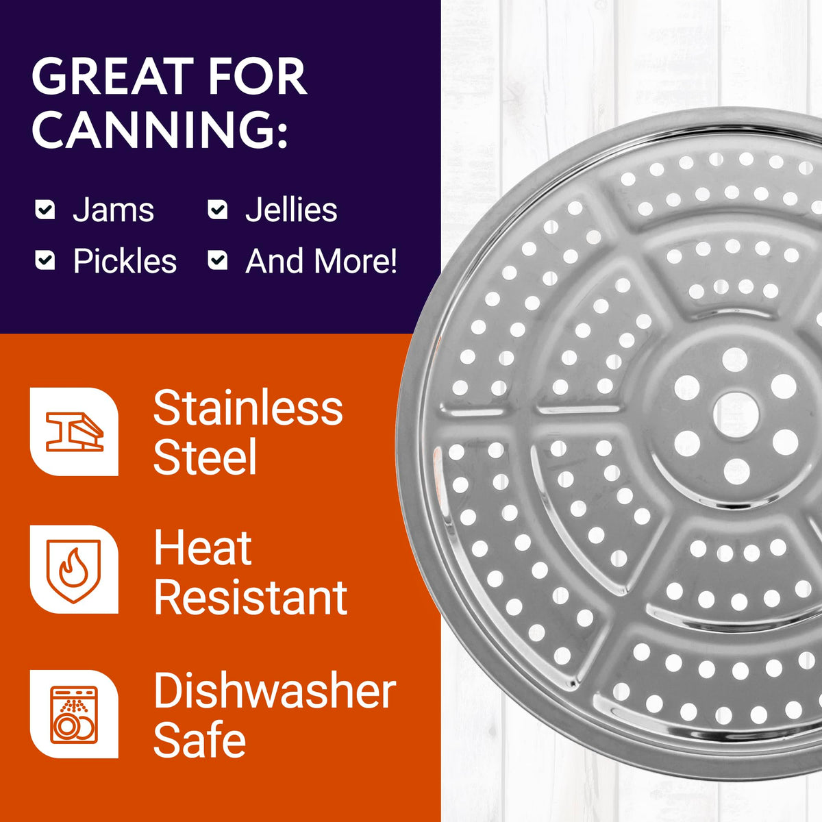 Impresa Products 2-Pack Pressure Canner Rack / Canning Rack for Pressure Cooker