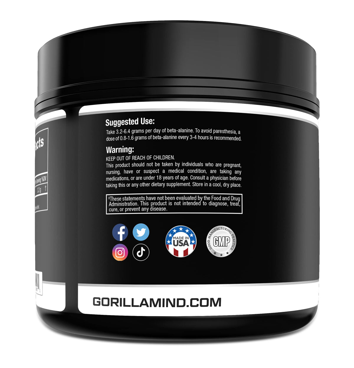 Gorilla Mode Beta-Alanine – Carnosine Precursor/Enhanced Muscular Endurance