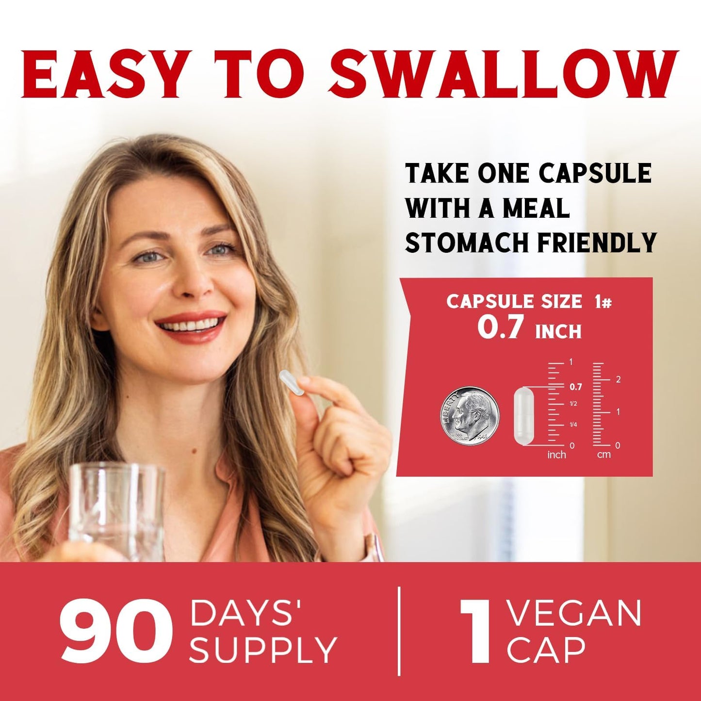 Iron Supplement for Women & Men, with Vitamins C, B6, B12 & Folate | for Iron Deficiency, Blood Building & Energy Support, Stomach Friendly, Better Absorption, Non-GMO, No Gluten, 60 Vegan Caps