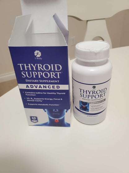 1 Body Thyroid Support for Women & Men, Iodine & Selenium Supplement