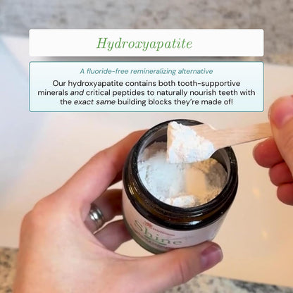 OraWellness Shine Remineralizing Tooth Powder with Hydroxyapatite, Mint
