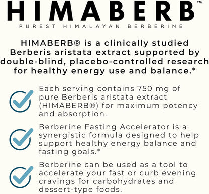 MYOXCIENCE Berberine Fasting Accelerator | Himaberb Berberine HCL with ALA (Alpha Lipoic Acid) and Biotin (90 Capsules)