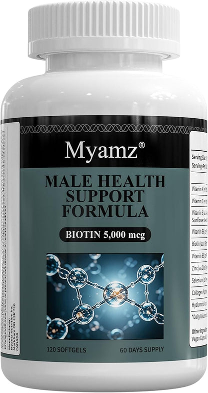 Collagen Peptides & Hyaluronic Acid Supplement with Vitamins A, C, E, B6, Biotin, Zinc & Selenium – Skin Hydration, Hair Growth & Nail Strength Complex for Women & Men