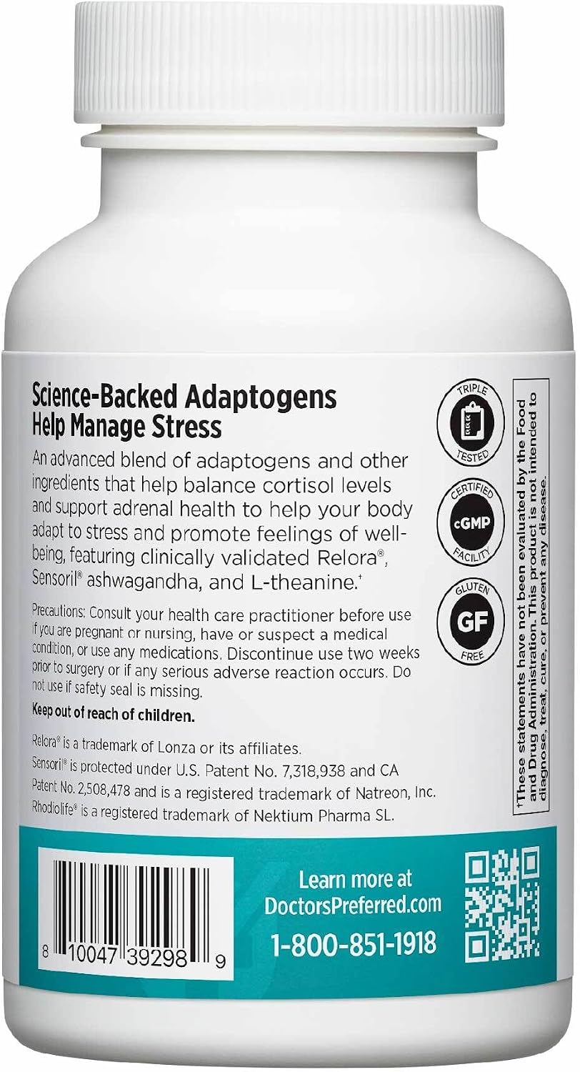 DOCTORS' PREFERRED Cortisol Control, Adrenal & Stress Support, 60 Capsules | Cortisol Support