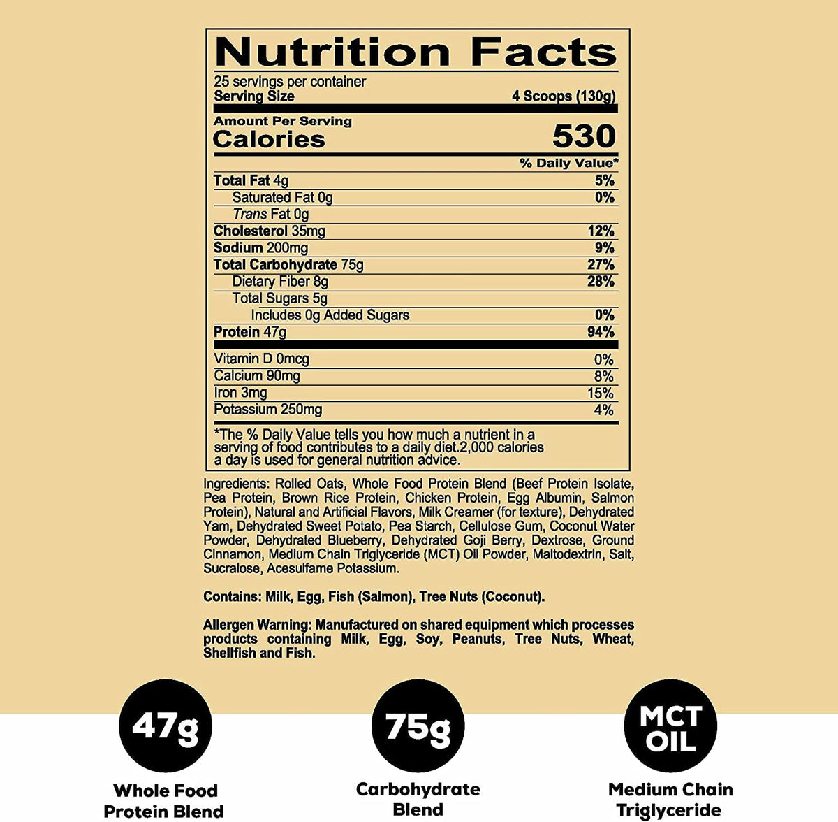 REDCON1 MRE Protein Powder, Vanilla Milkshake - Meal Replacement Protein Blend Made