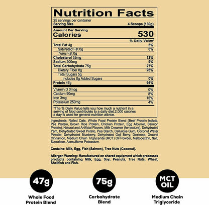 REDCON1 MRE Protein Powder, Vanilla Milkshake - Meal Replacement Protein Blend Made