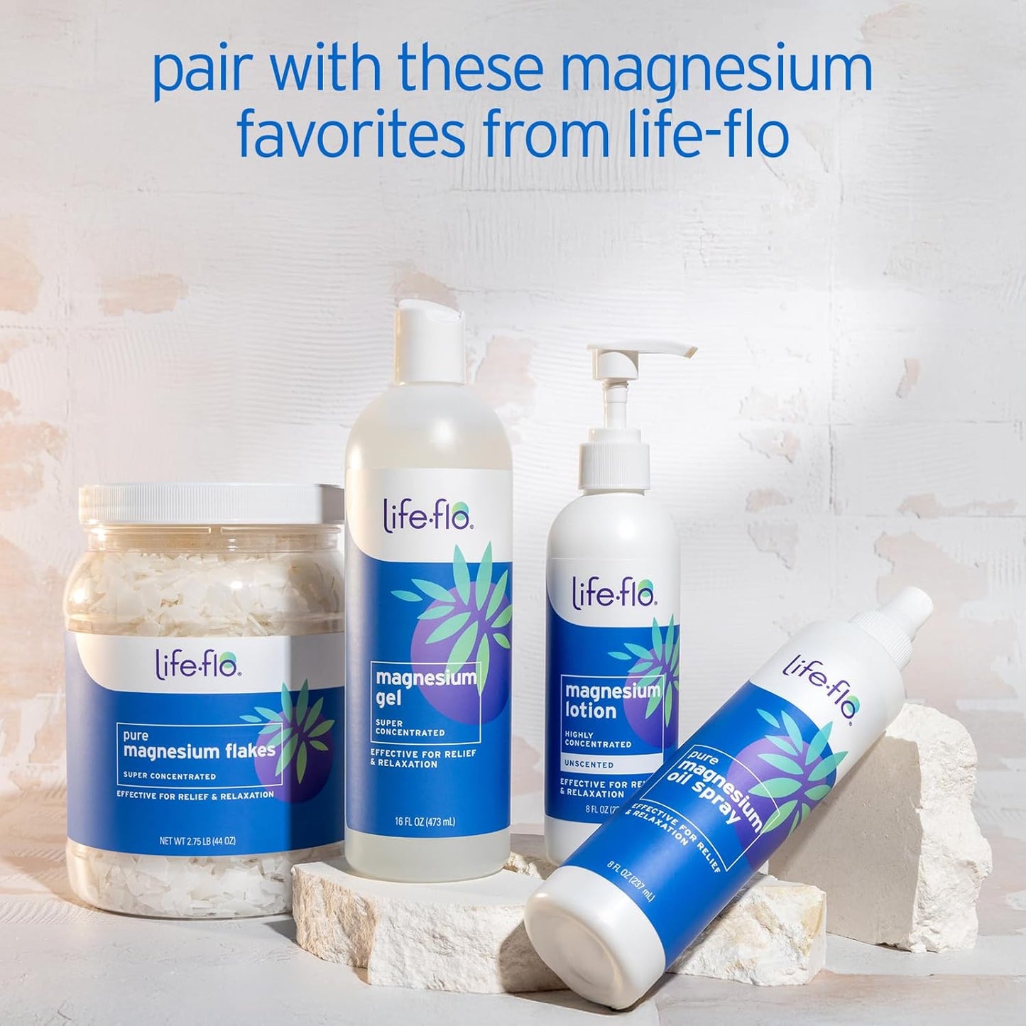 LIFE-FLO Unscented Magnesium Lotion - Highly Concentrated Magnesium Lotion for Kids and Adults - Soothes Overworked Muscles, Joints When Massaged into the Skin - Hypoallergenic, 60-Day Guarantee - 8oz