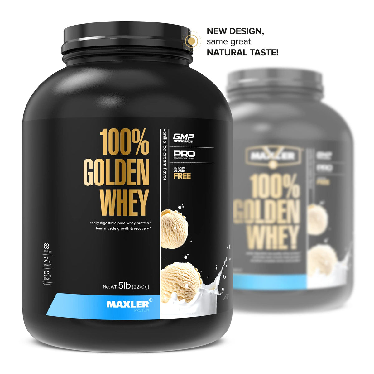 Maxler 100% Golden Whey Protein - 24g of Premium Whey Protein Powder per Serving