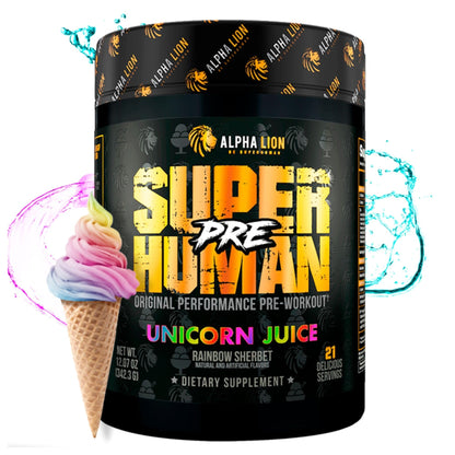 ALPHA LION Superhuman Pre Workout Powder, Beta Alanine, L-Taurine & Tri-Source Caffeine for Sustained Energy & Focus, Nitric Oxide & Citrulline for Pump (21 Servings, Sour Gummy Bear Flavor)