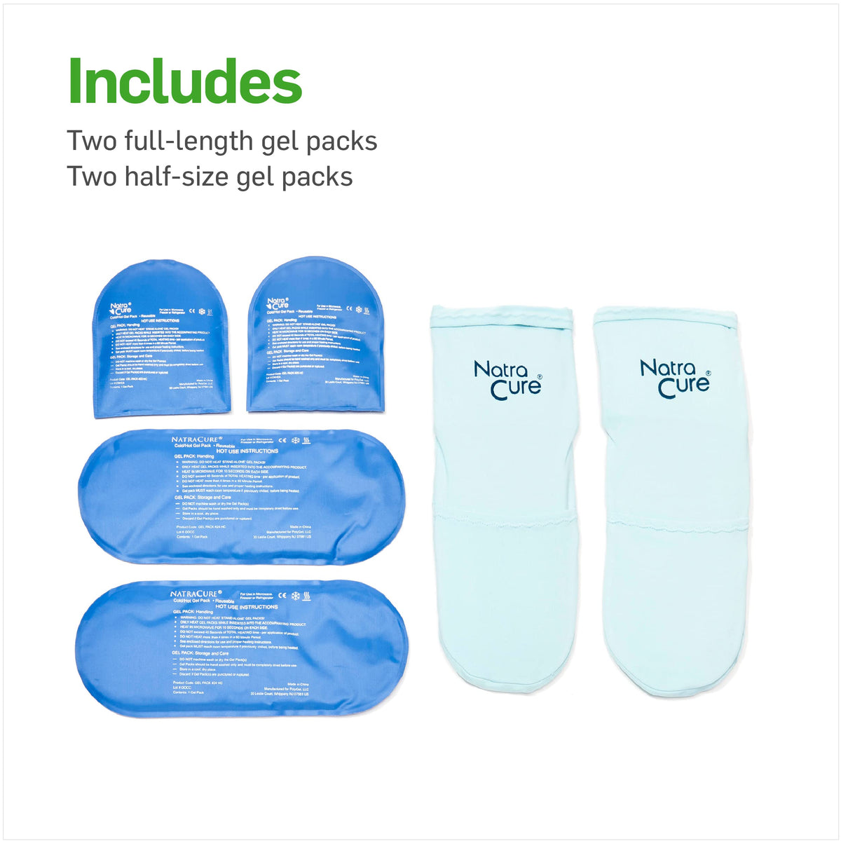 NatraCure Cold Therapy Socks - Reusable Gel Ice Frozen Slippers for Feet