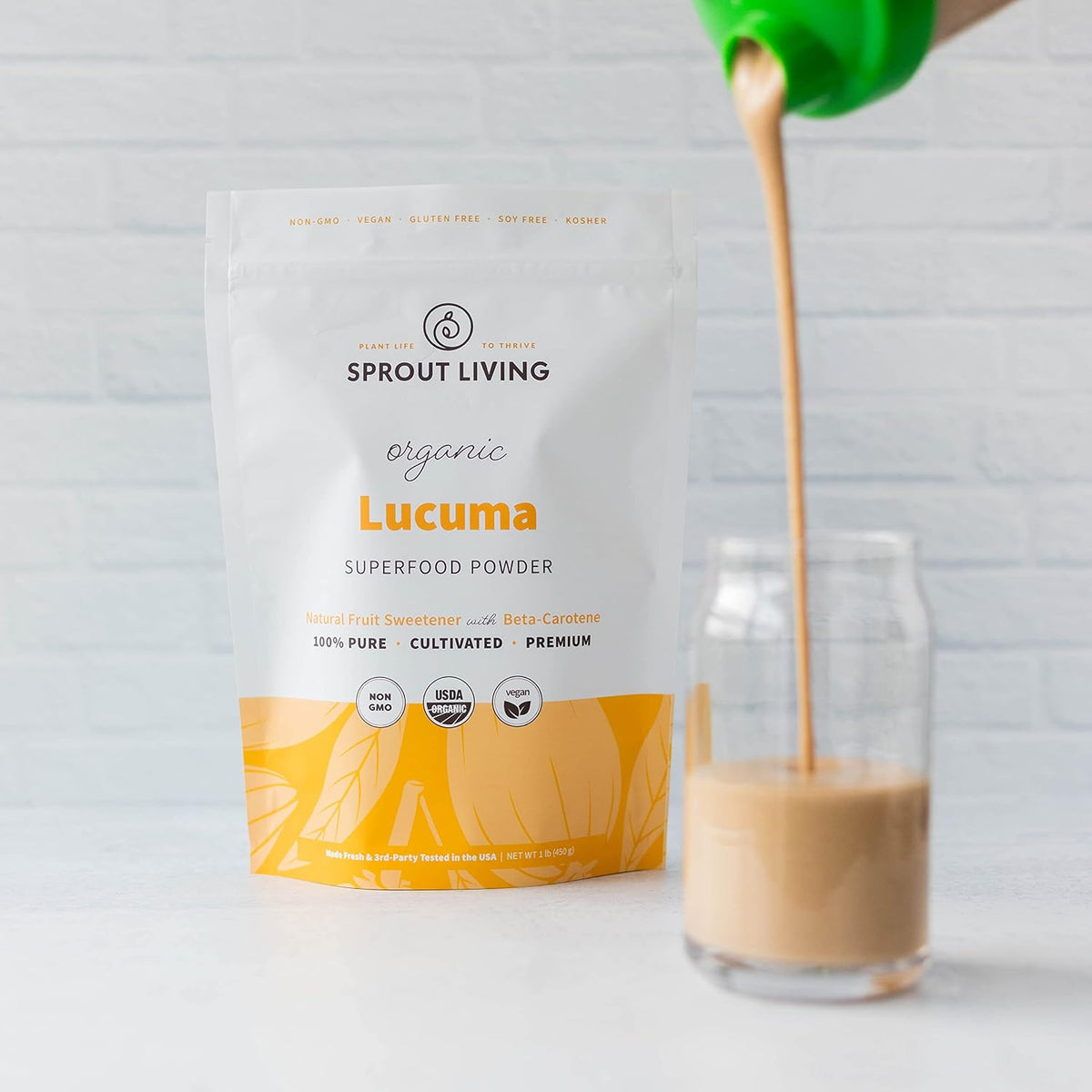 Sprout Living Organic Lucuma Fruit Powder, Antioxidants, Natural Sweetener, Superfood, 1 lb