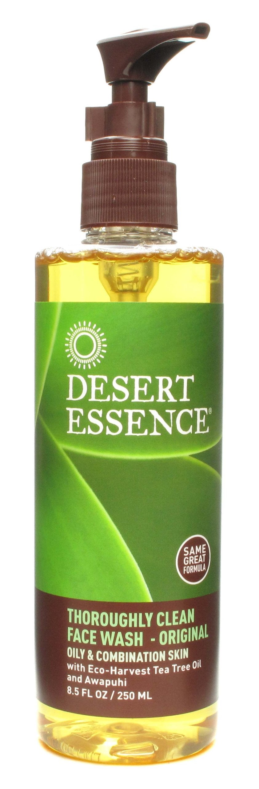 Desert Essence Tea Tree Face Wash 32 fl oz - Facial Cleanser with Natural Tea Tree Oil for Daily Use - Gentle Castile Formula for Sensitive and Oily Skin - Vegan and Cruelty-Free