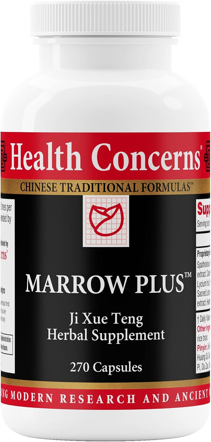 Health Concerns Marrow Plus – Bone Marrow & Blood Generation Herbal Supplement – Chinese Herbal Formula for Anemia, & Circulation Support – Astragus, Salvia, & Tangerine Extracts – 270 Capsules