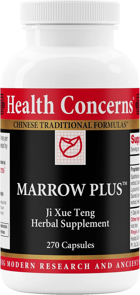 Health Concerns Marrow Plus – Bone Marrow & Blood Generation Herbal Supplement – Chinese Herbal Formula for Anemia, & Circulation Support – Astragus, Salvia, & Tangerine Extracts – 270 Capsules