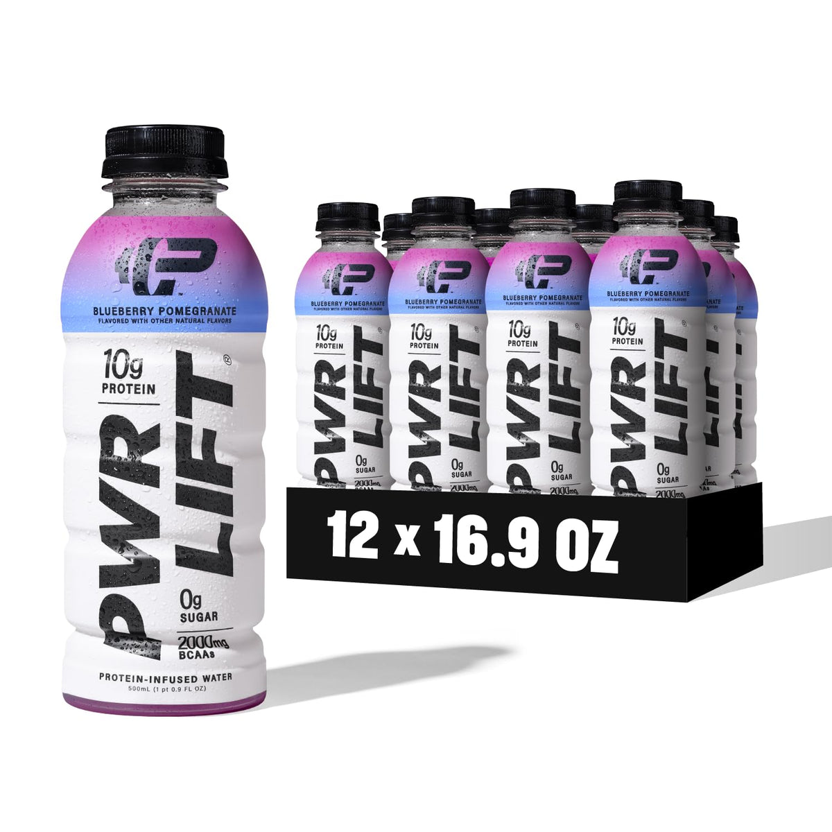 Whey Protein Water Sports Drink by PWR LIFT | Blueberry Pomegranate | Keto, Vitamin B