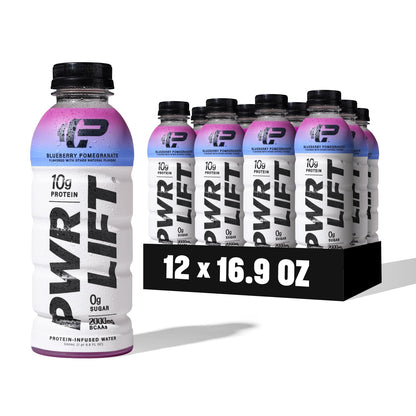 Whey Protein Water Sports Drink by PWR LIFT | Blueberry Pomegranate | Keto, Vitamin B