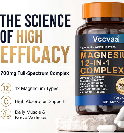 Magnesium Complex 700mg+Lymph & Liver Cleanse Liquid Drops