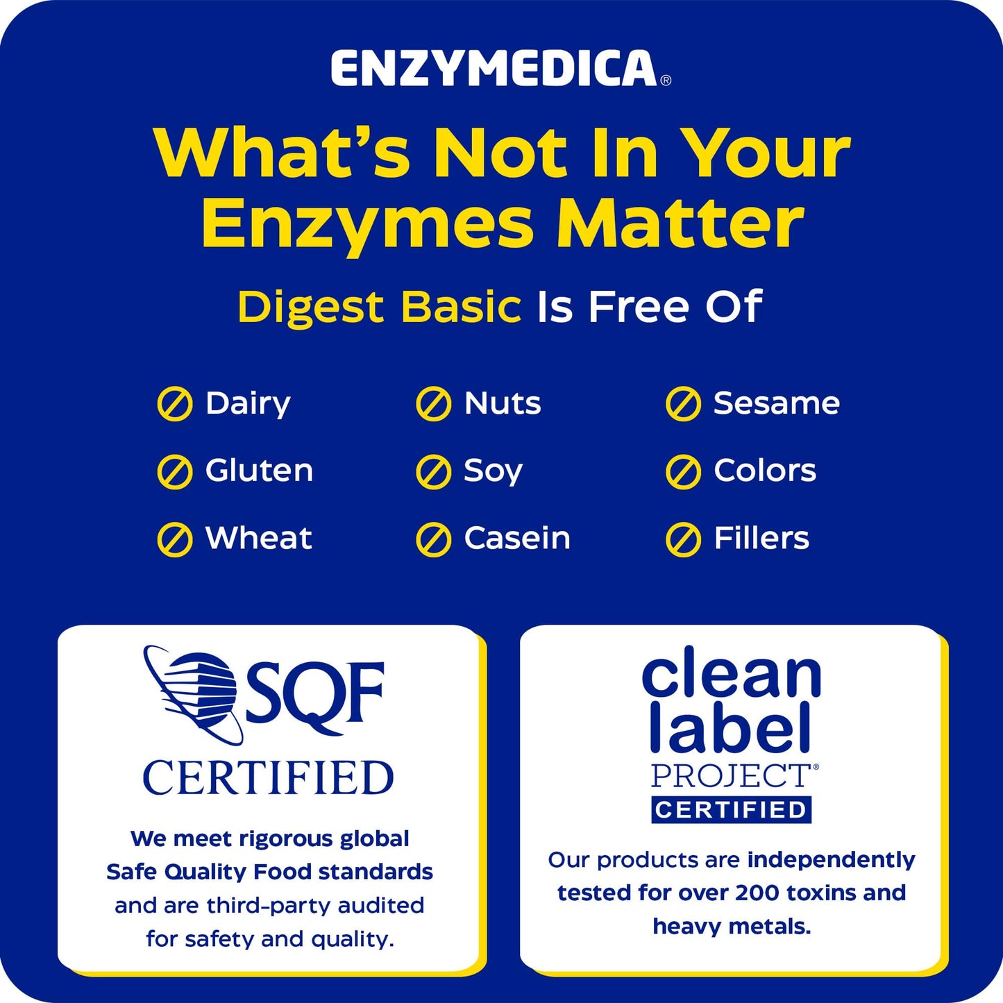 Enzymedica Digest Basic - Helps Gas & Bloating - 180 Caps