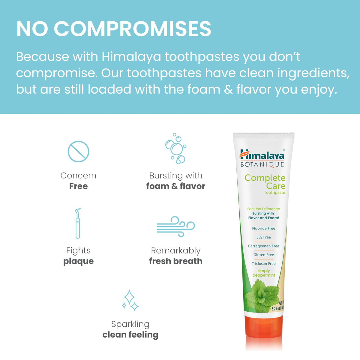 Himalaya Botanique Complete Care Toothpaste, Herbal Variety 4 Pack, 5.29 oz