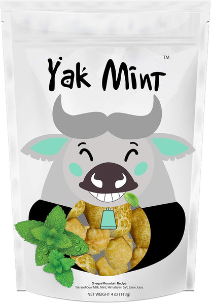 Yak Mint 4oz Functional Dog Treat - Active Mint Supports Dog Bad Breath and Upset Stomach